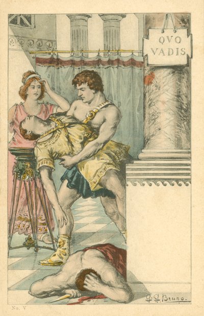 Illustration für den Roman Quo Vadis von Henryk Sienkiewicz von Italian School