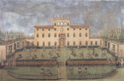 Turnier in der Kaiserlichen Villa von Poggio a Caiano von Italian School