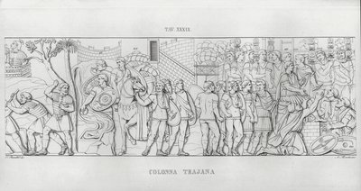 La Colonna Trajana, Trajanssäule (Stich) von Italian School