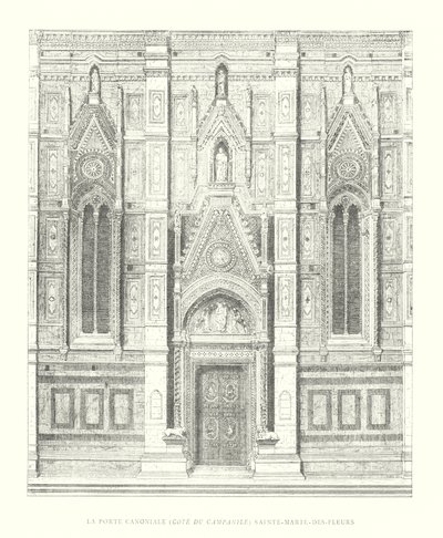Die Kanonische Tür, Seite des Glockenturms, Santa Maria del Fiore von Italian School