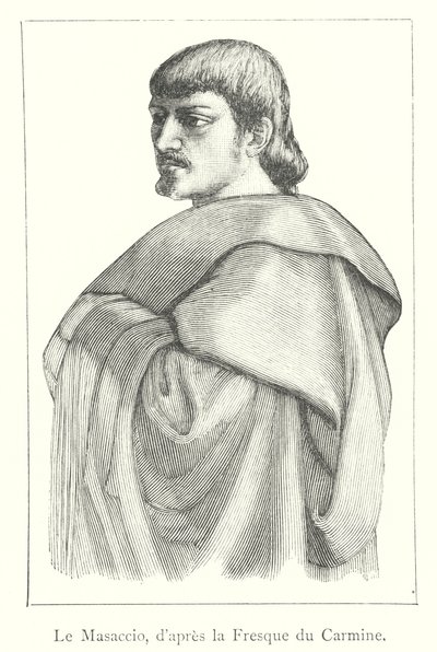 Masaccio, nach dem Fresko im Carmine (Gravur) von Italian School