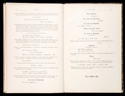 Libretto della Tosca von Giacomo Puccini, Edition Ricordi, Italien von Italian School