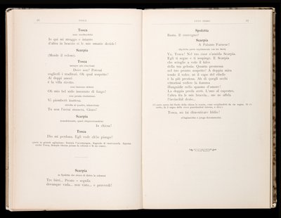 Libretto della Tosca von Giacomo Puccini, Edition Ricordi, Italien von Italian School