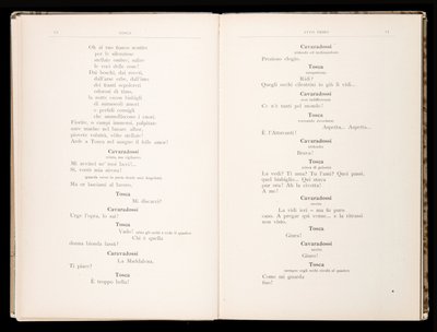 Libretto della Tosca von Giacomo Puccini, Edition Ricordi, Italien von Italian School