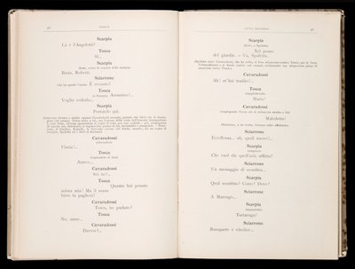 Libretto della Tosca, Edizione Ricordi, Italien von Italian School