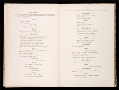Libretto della Tosca, Edizione Ricordi, Italien von Italian School