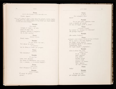 Libretto della Tosca von Giacomo Puccini, Edition Ricordi, Italien von Italian School