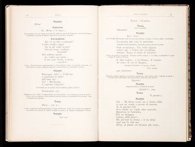 Libretto della Tosca von Giacomo Puccini, Edition Ricordi, Italien von Italian School