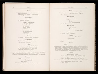 Libretto della Tosca von Giacomo Puccini, Edition Ricordi, Italien von Italian School