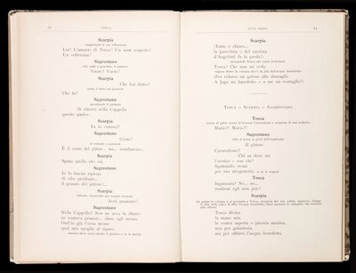Libretto della Tosca von Giacomo Puccini, Edition Ricordi, Italien von Italian School