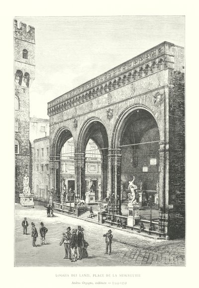 Loggia dei Lanzi, Platz der Signoria, Andrea Orgagna, Architekt von Italian School