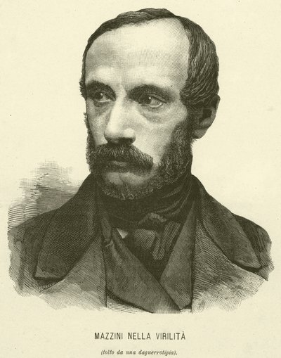 Mazzini in der Blütezeit (Gravur) von Italian School