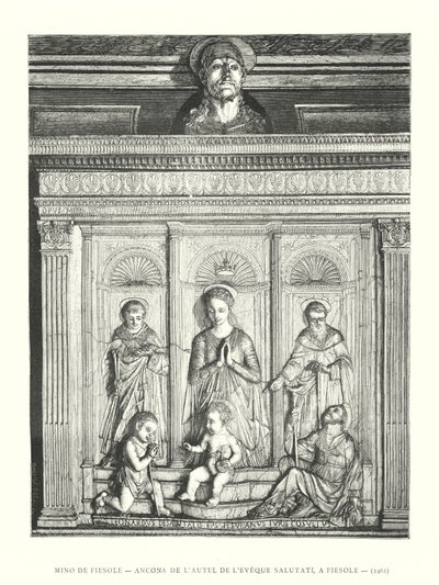 Mino de Fiesole, Ancona des Altars des Bischofs Salutati, in Fiesole von Italian School