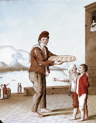 Neapolitanische kleine Berufe: der Verkäufer von Pasticiotti (Neapolitanische Sandkekse) von Italian School