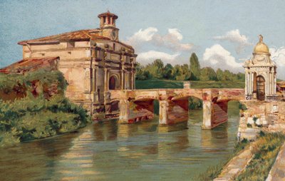 Padua: Porta Venezia und Brücke über den Bacchiglione von Italian School