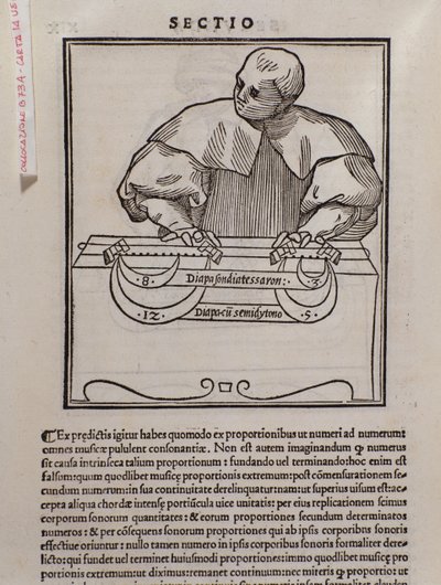 Seite aus Musica theorica von Lodovico Fogliani (1475?-1542) (oder Ludovico Foliani), Musiktheoretiker von Italian School