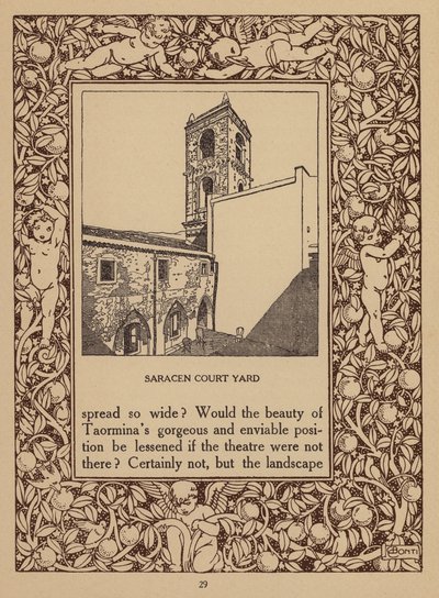 Seite aus der Broschüre für das San Domenico Palace Hotel, Taormina von Italian School