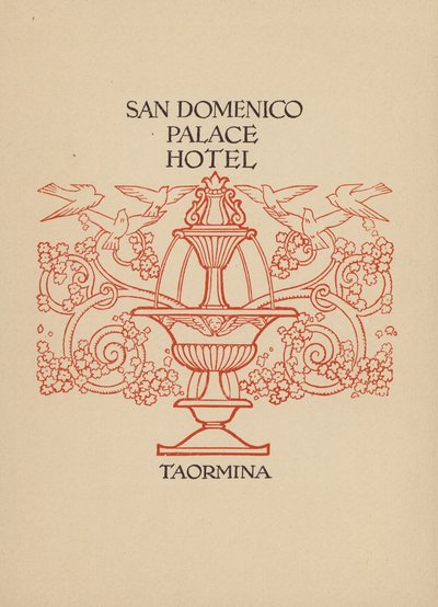 Seite aus Broschüre für San Domenico Palace Hotel, Taormina von Italian School