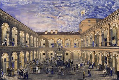 Politische Gefangene in der Festung Civita Castellana in der Nacht des 21. Juni 1846, begnadigt zur Krönung von Papst Pius IX von Italian School