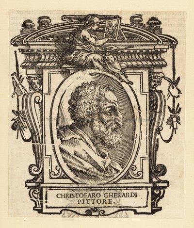 Porträt von Cristofano Gherardi oder Cristoforo Gherardi, auch bekannt als il Doceno, italienischer Maler der Spätrenaissance oder Manieristischen Periode, hauptsächlich tätig in Florenz und der Toskana von Italian School