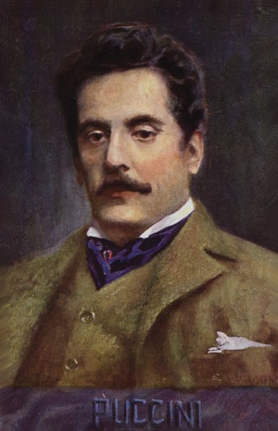 Porträt von Giacomo Puccini von Italian School