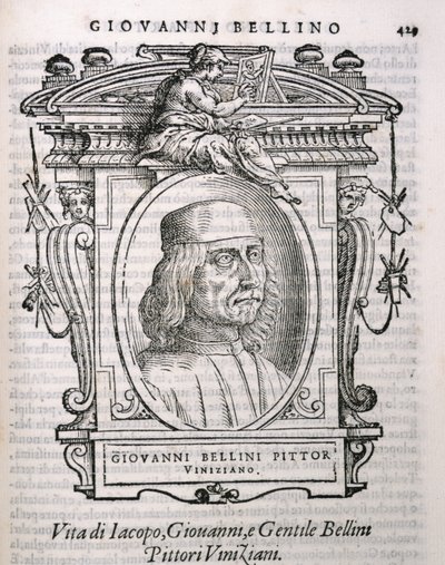 Porträt von Giovanni Bellini (ca. 1431-1516) aus Vasaris Leben der Künstler, erstmals veröffentlicht 1550 von Italian School