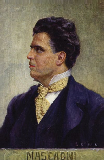 Porträt von Pietro Mascagni von Italian School