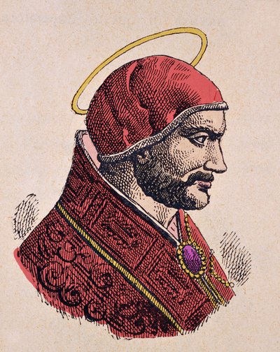 Porträt von Papst Anastasius I. (399-401) von Italian School