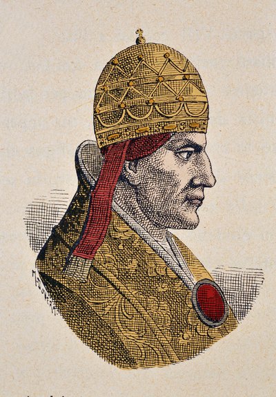Porträt von Papst Coelestin III. (1191-1198) von Italian School