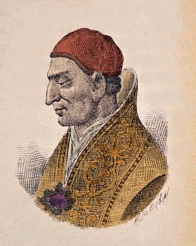 Porträt von Papst Konstantin I (708-715) von Italian School