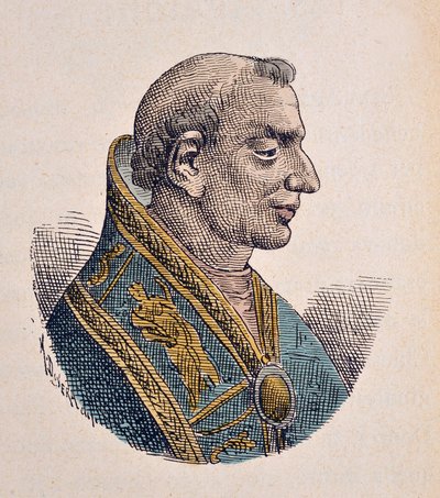 Porträt von Papst Donus (676-678) von Italian School