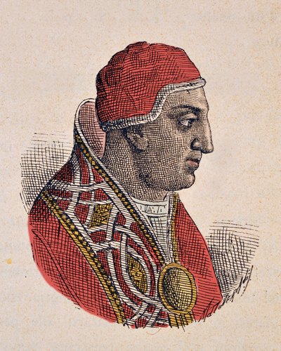 Porträt von Papst Gregor II (715-731) von Italian School