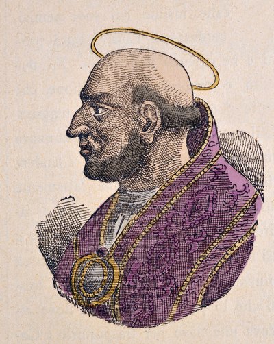 Porträt von Papst Martin I. (649-655) von Italian School