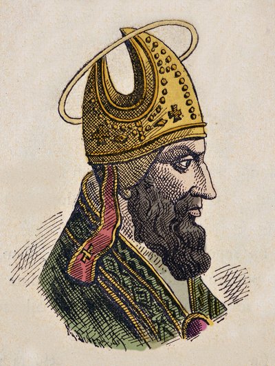 Porträt von Papst Silvester I von Italian School