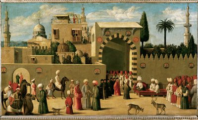 Empfang einer venezianischen Gesandtschaft in einer orientalischen Stadt von Italian School