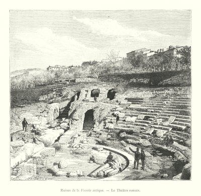 Ruinen des antiken Fiesole, das römische Theater von Italian School
