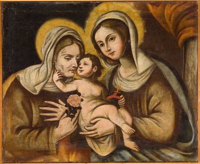 St. Anna, die Jungfrau und das Kind, erste Hälfte des 18. Jahrhunderts von Italian School