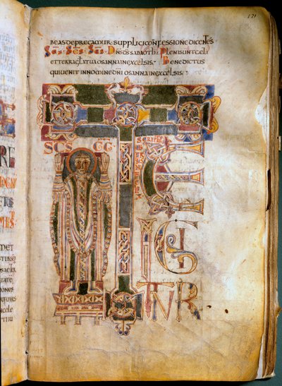 Te igitur Seite eines Missale und Sakramentars. Hergestellt im 11. Jahrhundert im Kloster Sant
