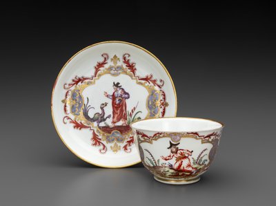 Teeschale und Untertasse, ca. 1755 (Weichporzellan) von Italian School