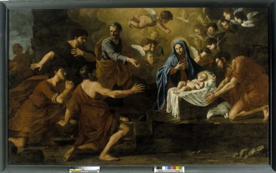 Die Anbetung der Hirten. 17. Jahrhundert von Italian School