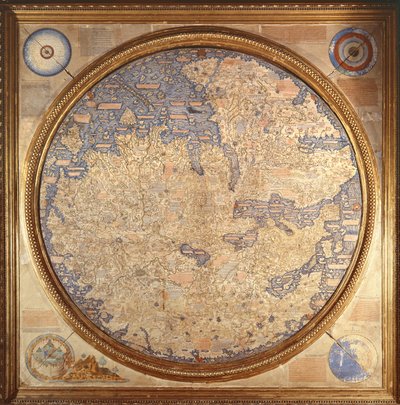 Die Mappa Mundi von Fra Mauro, einem Kamaldulensermönch aus dem Kloster San Michele in Murano von Italian School