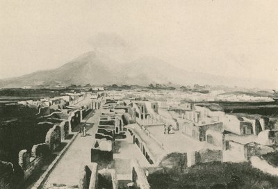 Das Panorama von Pompeji (Gravur) von Italian School