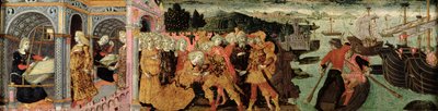 Die Rückkehr des Odysseus, Kassone-Panel, Sienesisch von Italian School