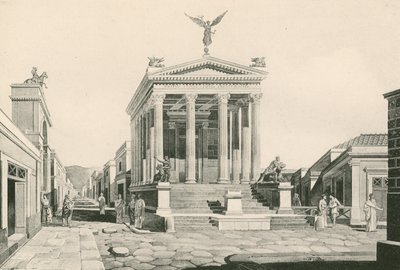 Der Tempel des Fortuna wie er war (Gravur) von Italian School