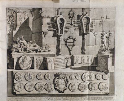 Das Sistrum (Sistra), verschiedene Darstellungen aus De sistris von Benedictus Bacchinius (1651-1721) von Italian School