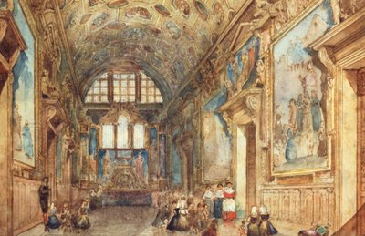 Ansicht eines Innenraums des Dogenpalastes in Venedig, um 1840 von Italian School