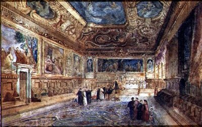 Ansicht des Inneren des Dogenpalastes in Venedig, ca. 1840 von Italian School