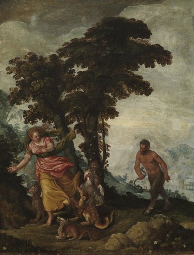 Tugend verfolgt von Laster, ca.1570-1600 von Italian School