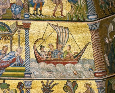 Die drei Könige ziehen über das Meer von Italian school