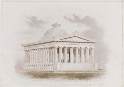 U.S. Zollhaus, New York Perspektive, 1834 von Ithiel Town